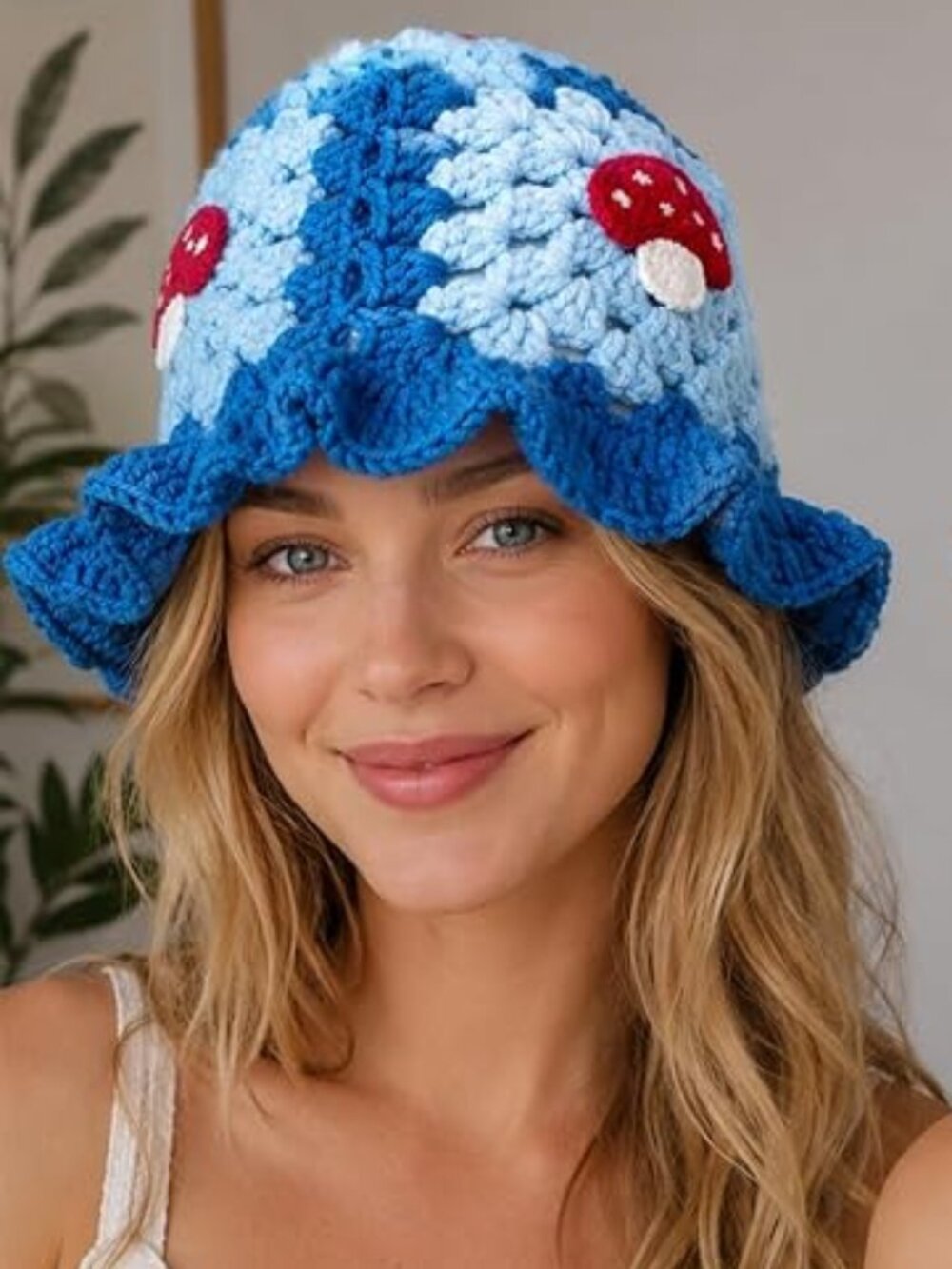 Hand Crochet "Mushroom" Cap !